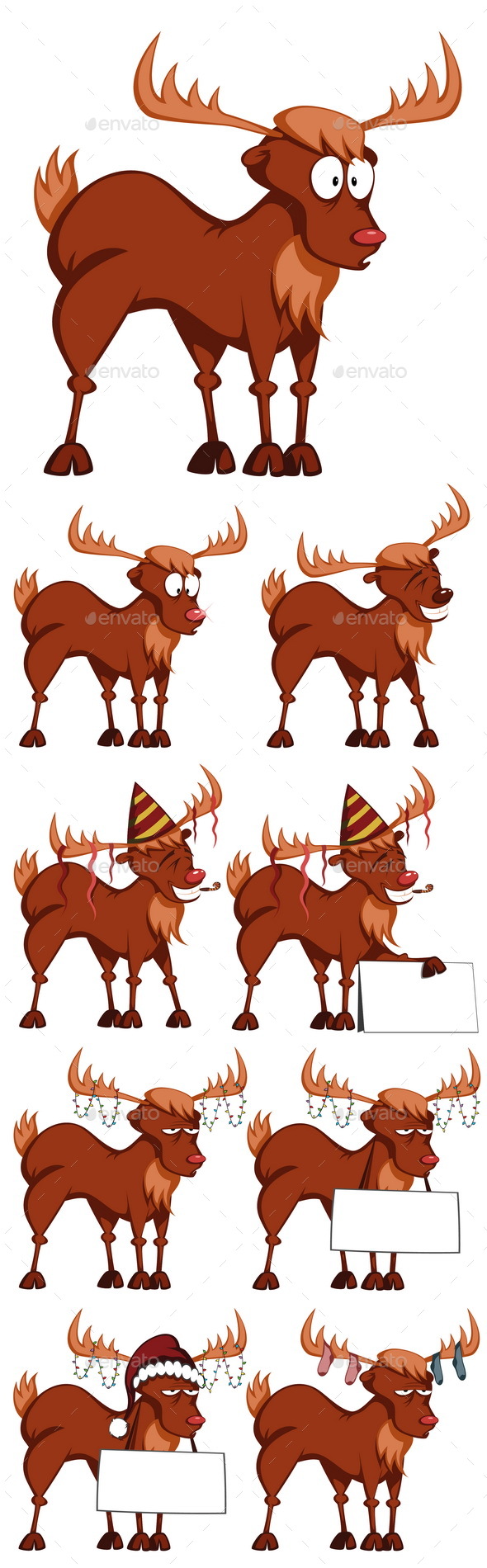 Cartoon Reindeers - Animals Characters