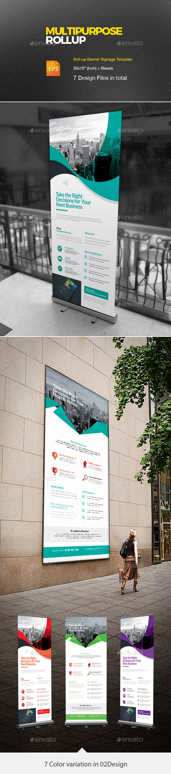 Corporate Roll up Bundle 2 in 1 - Signage Print Templates