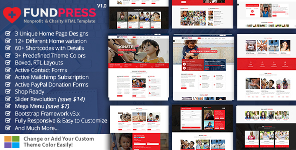 FundPress - Nonprofit, Crowdfunding & Charity HTML5 Template