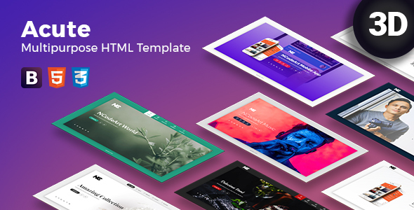 Acute Multipurpose | Coming Soon | HTML Template - Specialty Pages Site Templates