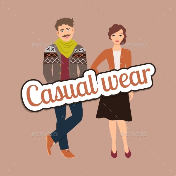 GraphicRiver Fashion Couple in Casual Wear Style 20401045 GraphicRiver Fashion Couple in Casual Wear Style 20401045