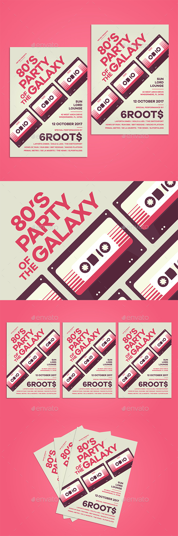 80's Party Flyer - Clubs & Parties Events