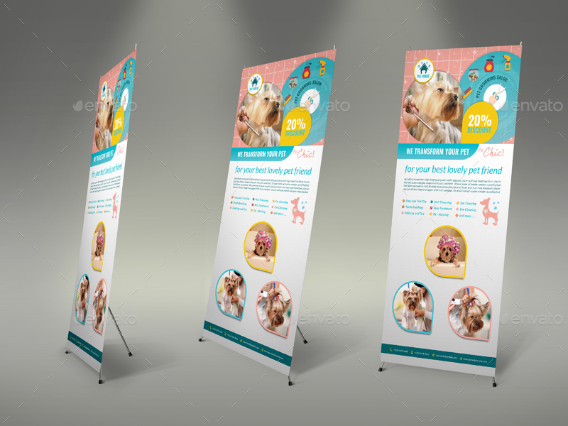 Pet Grooming Salon Signage Template in Signage Templates - product preview 2