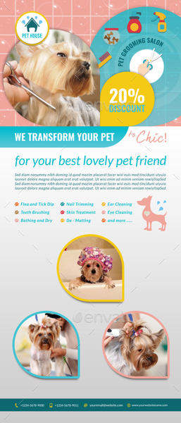 Pet Grooming Salon Signage Template in Signage Templates - product preview 3