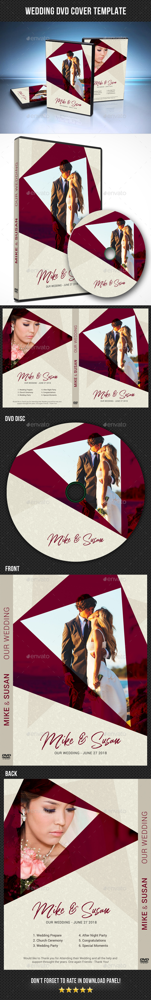 Wedding DVD Cover Template 24 - CD & DVD Artwork Print Templates