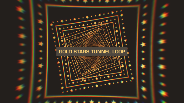 Gold Stars Square Tunnel Loop