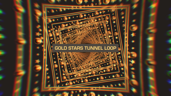 Gold Stars Square Tunnel Loop