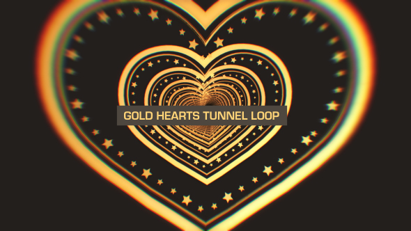 Heart Tunnel Loop Background And Overlay
