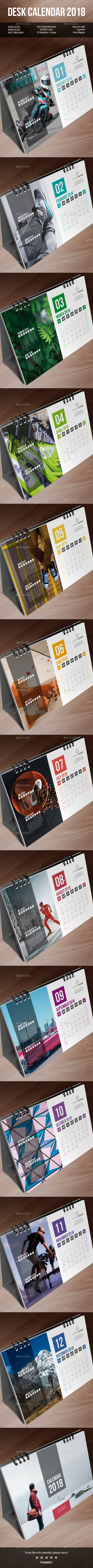 Desk Calendar 2018 - Calendars Stationery