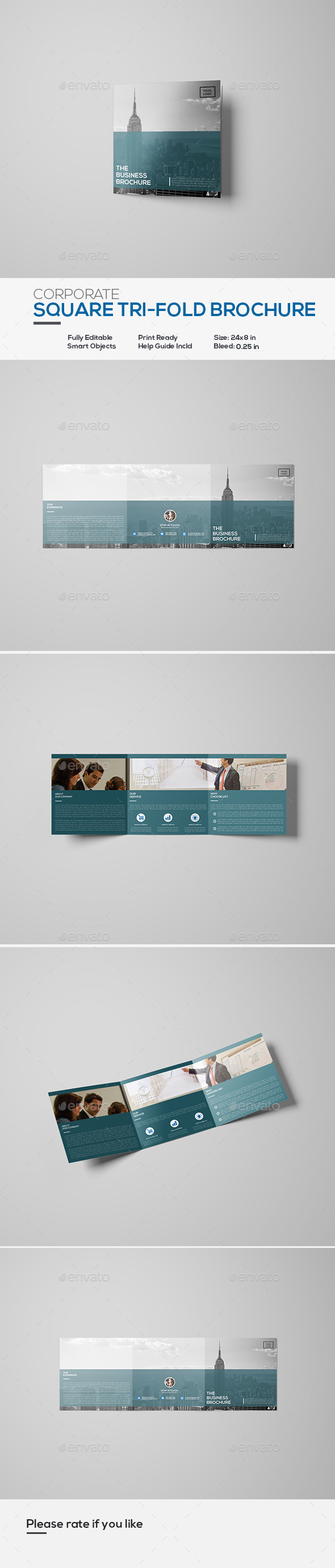 Square Corporate Tri-Fold Brochure - Corporate Brochures