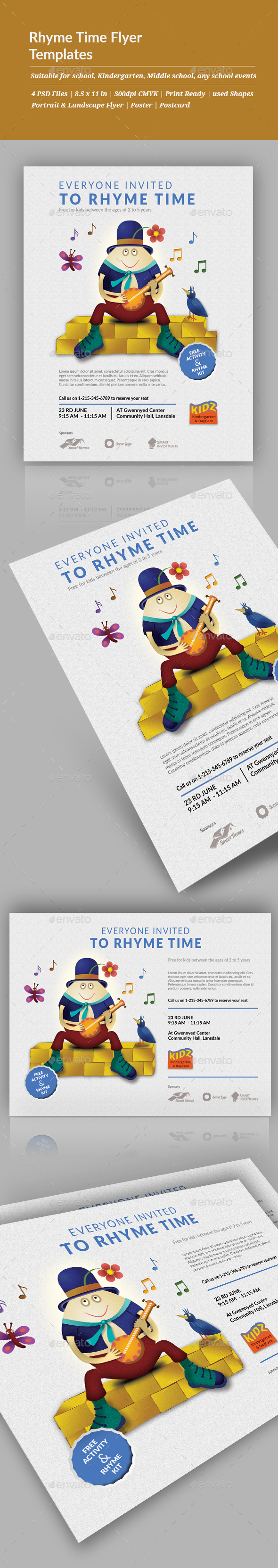 Rhyme Time Flyer Templates - Events Flyers
