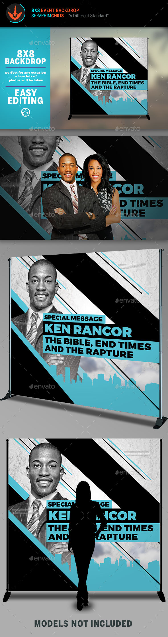 Sermon Title 8x8 Backdrop Template - Signage Print Templates