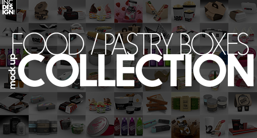 Food & Pastry Boxes Mock Up Collection