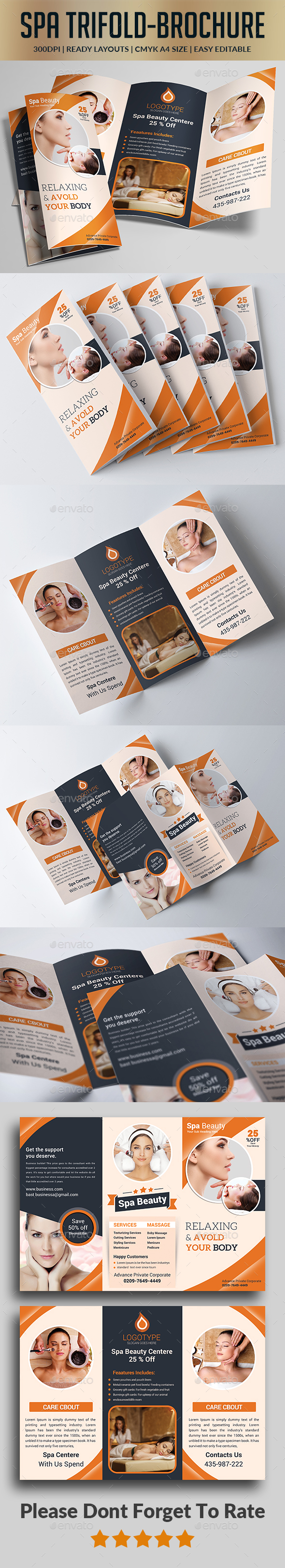 Spa Trifold Brochure - Informational Brochures