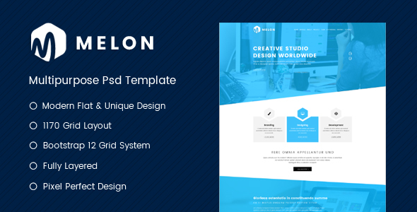 ThemeForest Melon One Page Business & Corporate Website PSD Template 20308898 ThemeForest Melon One Page Business & Corporate Website PSD Template 20308898