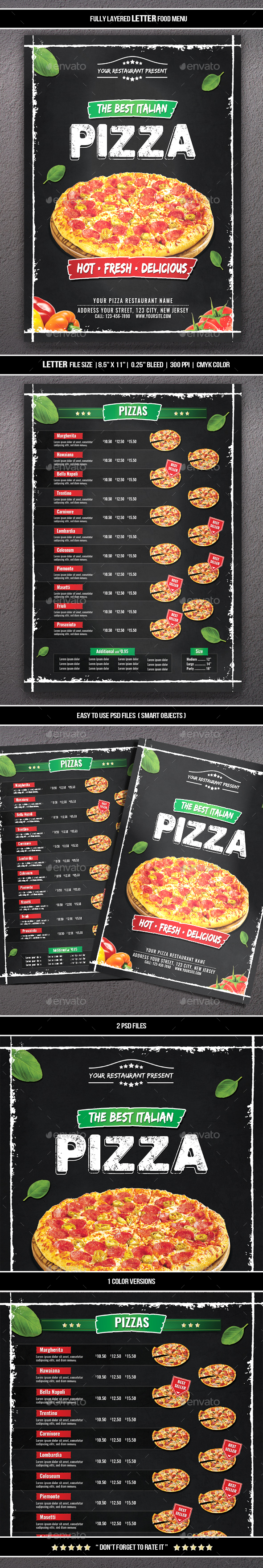 Simple Pizza Menu