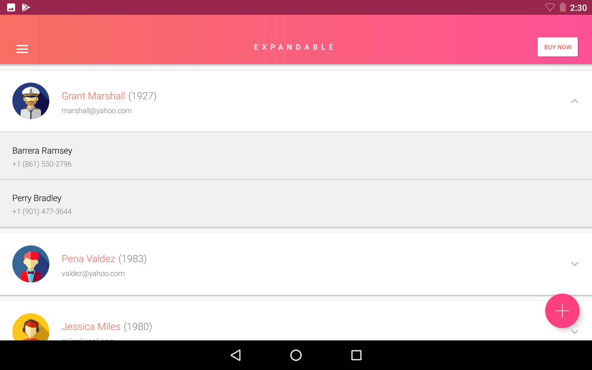 Matta Material Design Android UI Template Theme App By