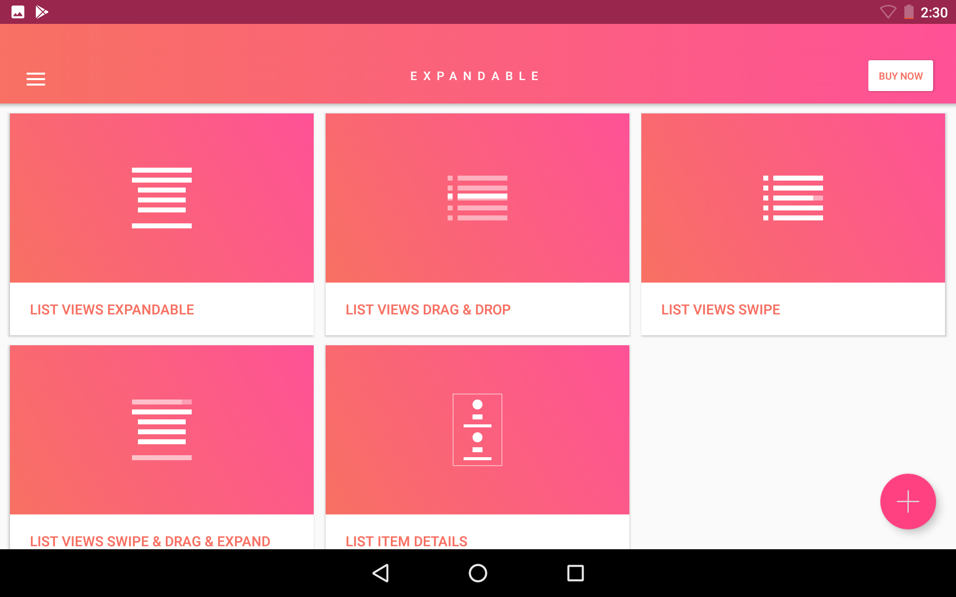 Matta Material Design Android UI Template Theme App By