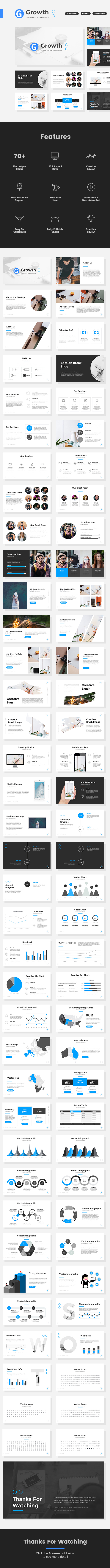 Growth - StartUp Pitch Deck PowerPoint Template - Pitch Deck PowerPoint Templates