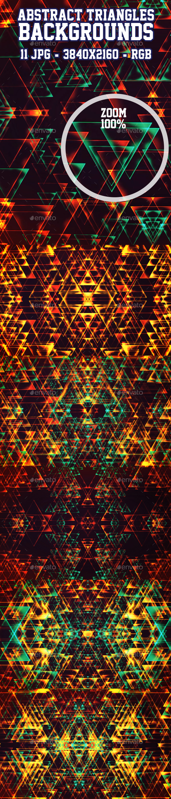 Abstract Triangles Backgrounds 11 in 1 - Abstract Backgrounds