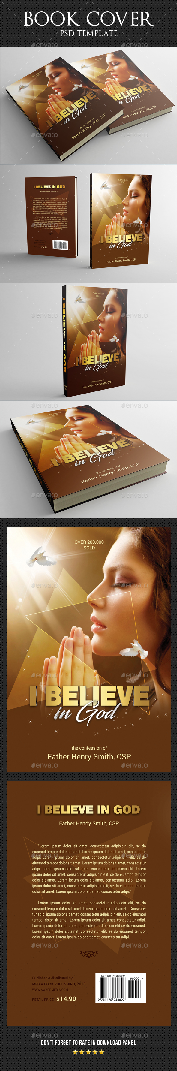 Believe In God Book Cover Template - Miscellaneous Print Templates