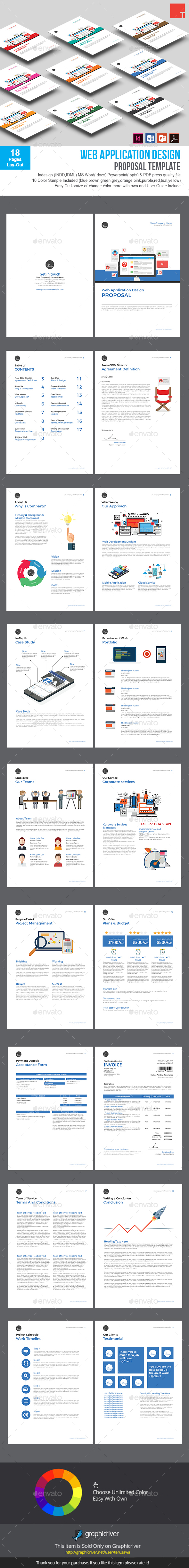 Web Application Design Proposal Template - Proposals & Invoices Stationery