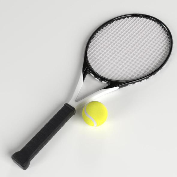 Tennis Ball and Racket set - 3DOcean Item for Sale