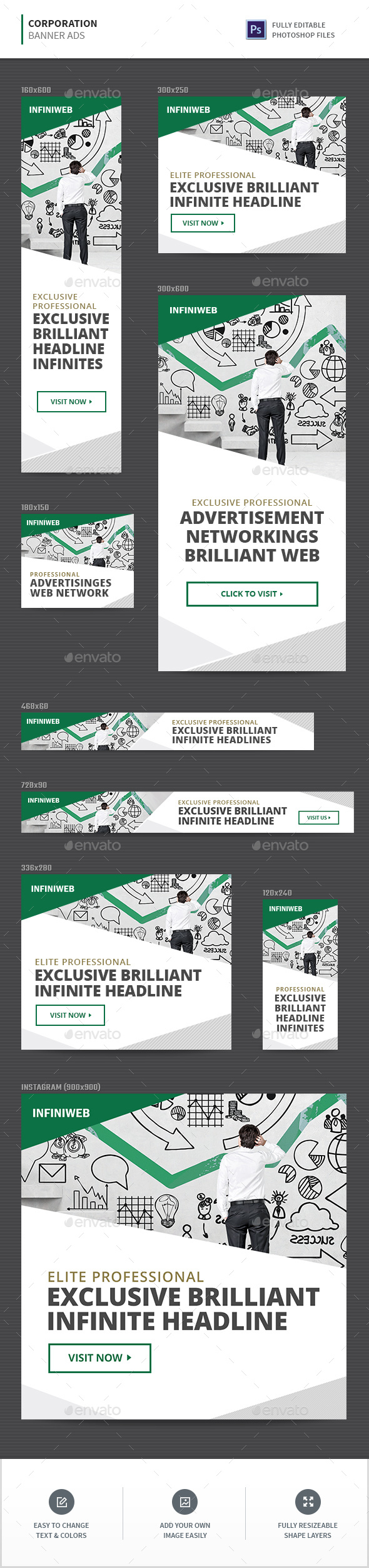 Corporation Banners - Banners & Ads Web Elements