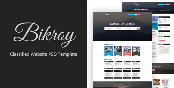 Bikroy Classified Directory Listing Website Psd Template By Themeix Classified Listing Website Template