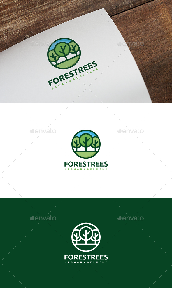 Forest Trees Logo - Nature Logo Templates