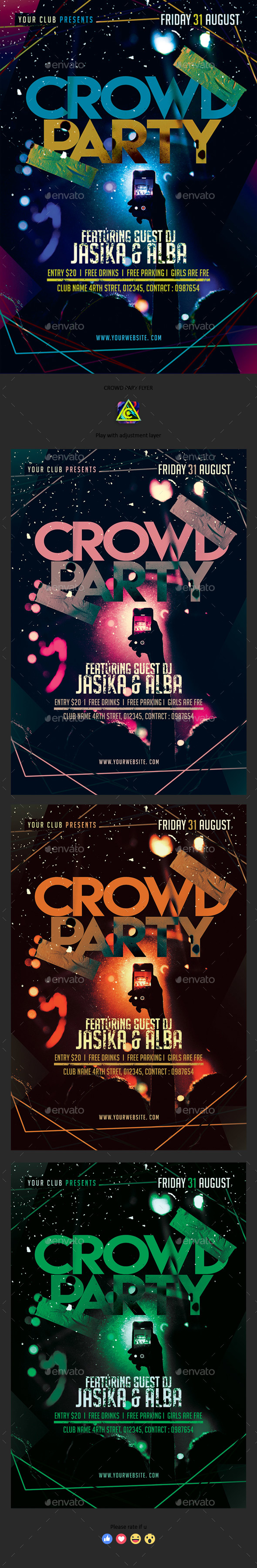 Crowd Party Night - Clubs & Parties Events