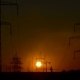 High-voltage Power Line and the Sunset. - VideoHive Item for Sale