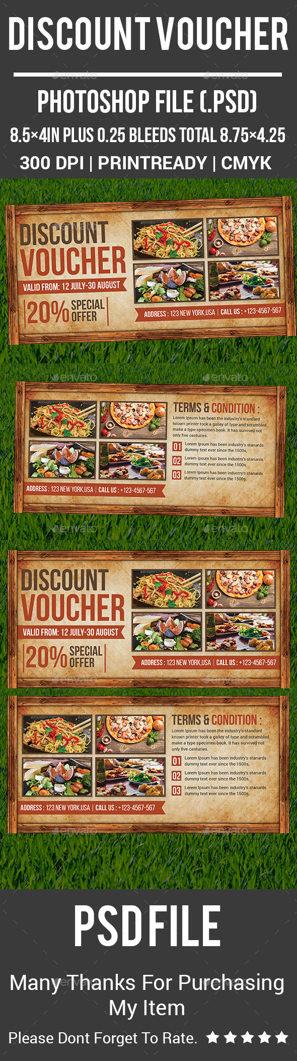 Discount Voucher - Cards & Invites Print Templates