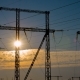 High-voltage Power Lines at Sunrise - VideoHive Item for Sale