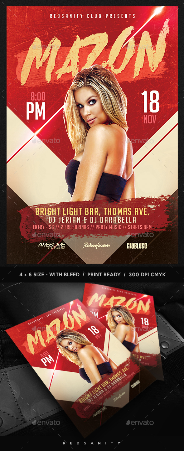 Guest DJ Flyer - Clubs & Parties Events