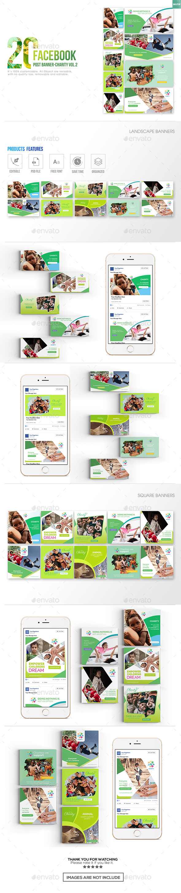 20 Facebook Post Banner - Charity 02 - Miscellaneous Social Media