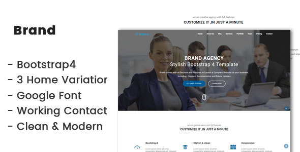 Brand-Bootstrap4 agency template - ThemeForest 20258863