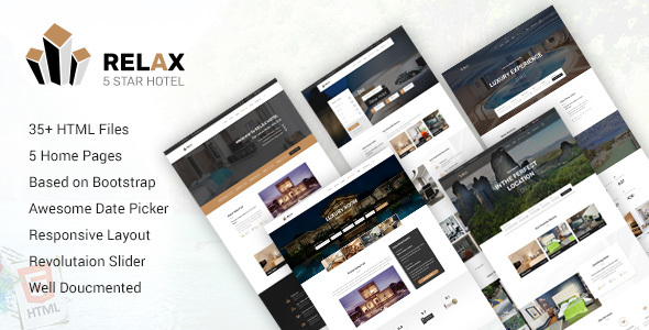 Hotel Relax for Reservation, Resort and SPA HTML Template