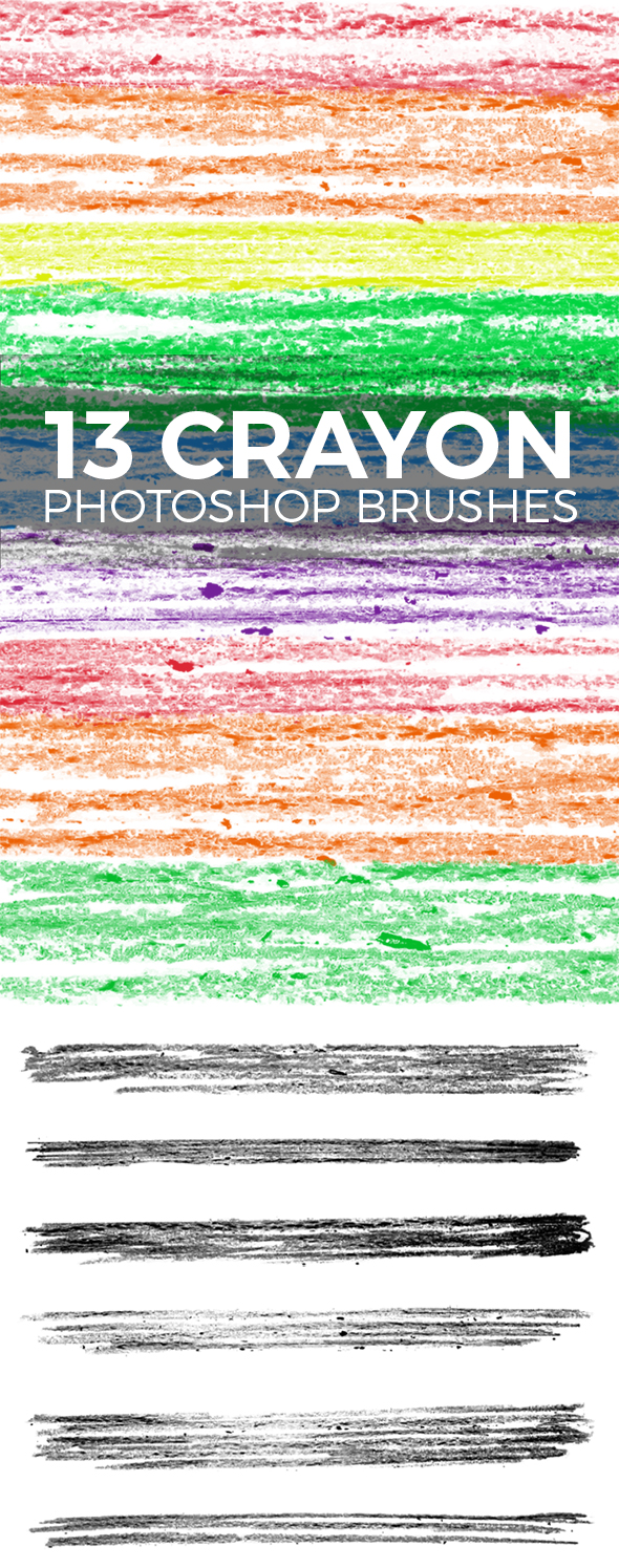 13 wax crayon photoshop brushes by rocketmagnet graphicriver