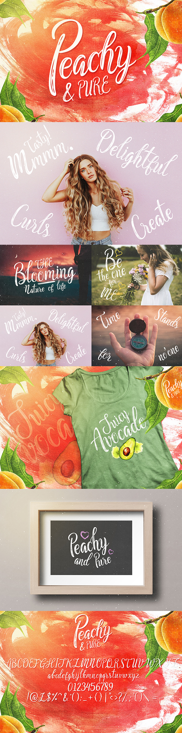 Peachy & Pure - Typeface - Script Fonts