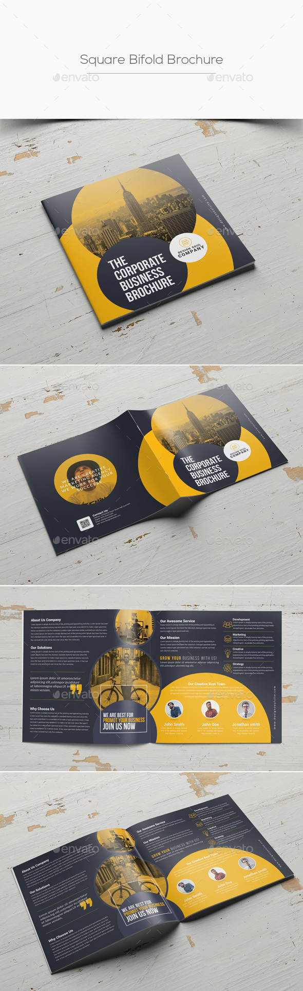 Square Bifold Brochure - Corporate Brochures