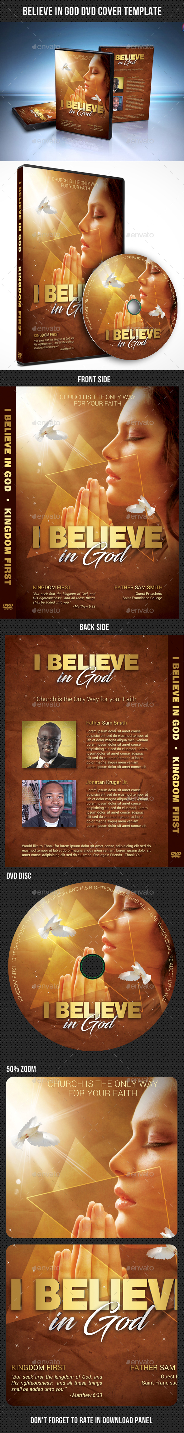 Believe In God DVD Cover Template - CD & DVD Artwork Print Templates