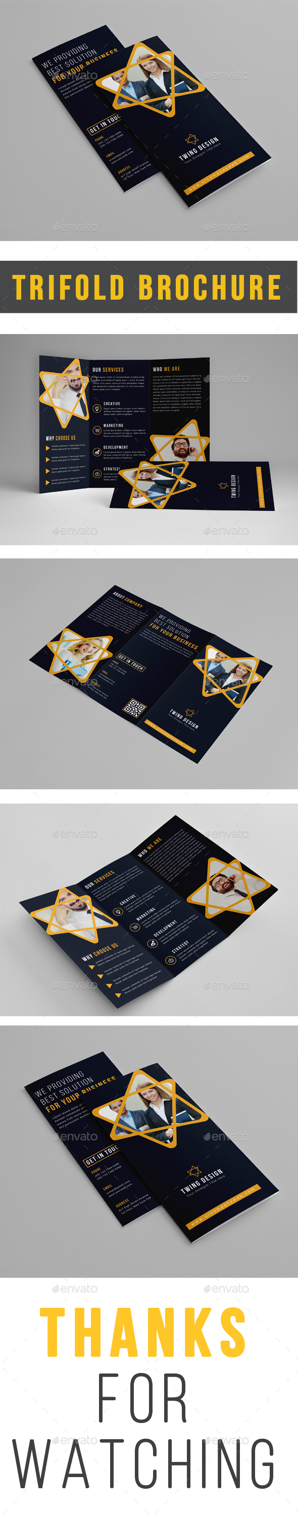 Clean Trifold Brochure - Brochures Print Templates