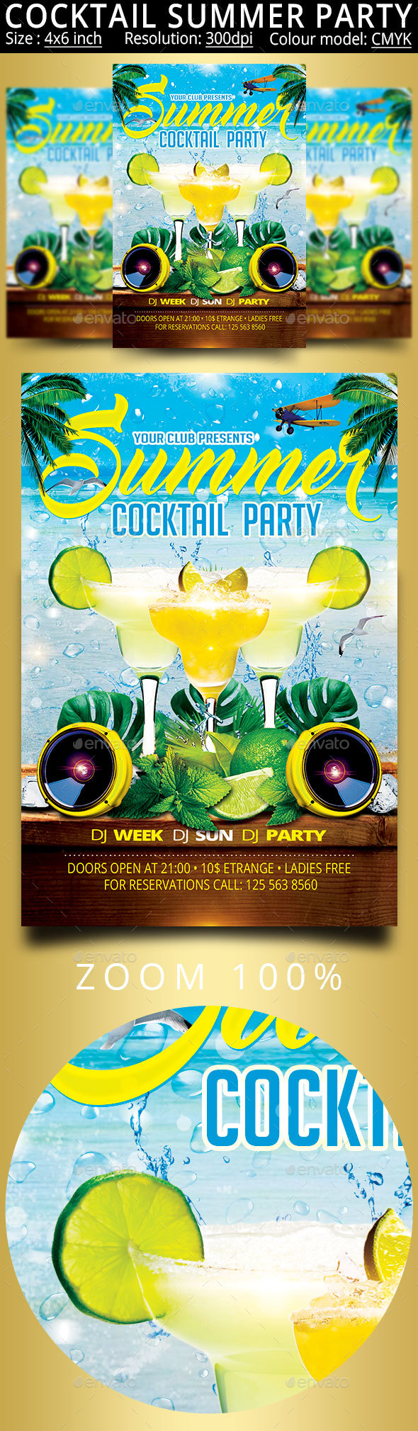 Cocktail Summer Party Flyer