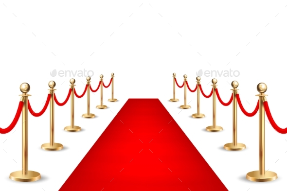 Realistic Vector Red Event Carpet - Miscellaneous Seasons/Holidays