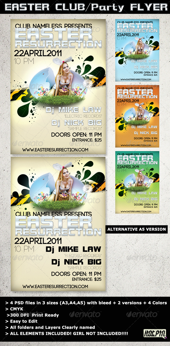 Easter Party flyer - Clubs & Parties Events