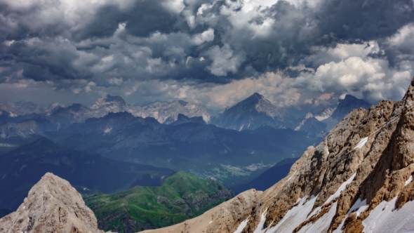 Dolomites From Marmolada Top Point, Stock Footage | VideoHive