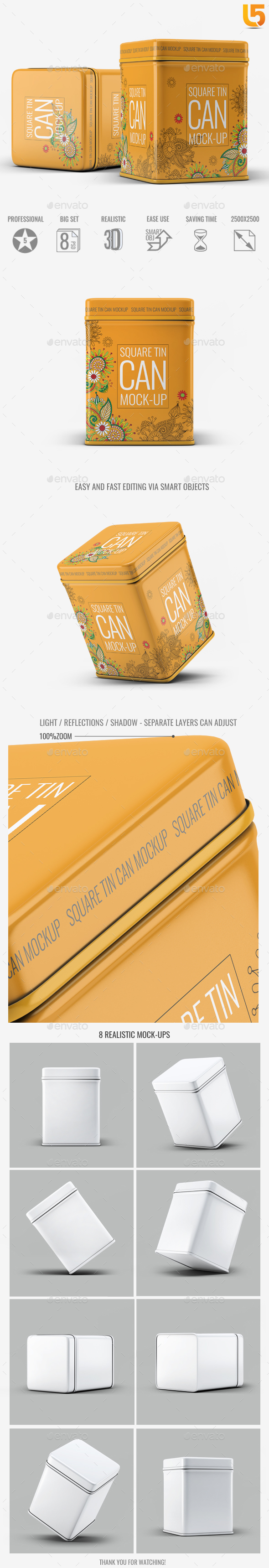 Download Square Tin Can Mock Up By L5design Graphicriver