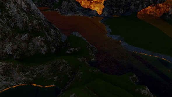 Abstract Aerial Mountain Landscape at Sunset 9 alt