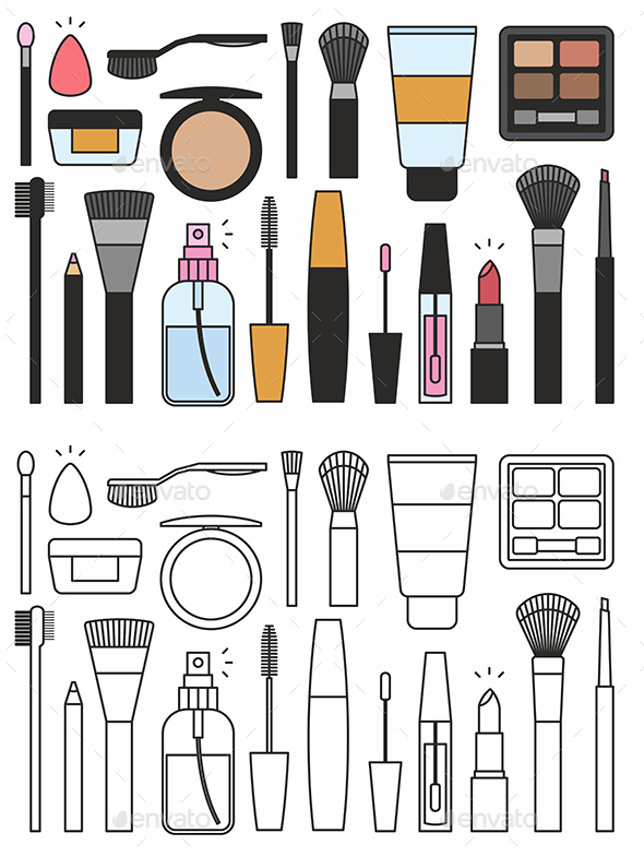 GraphicRiver Makeup Tools Icons 20414149 GraphicRiver Makeup Tools Icons 20414149